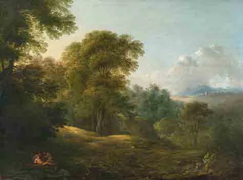 Paesaggio con alberi 